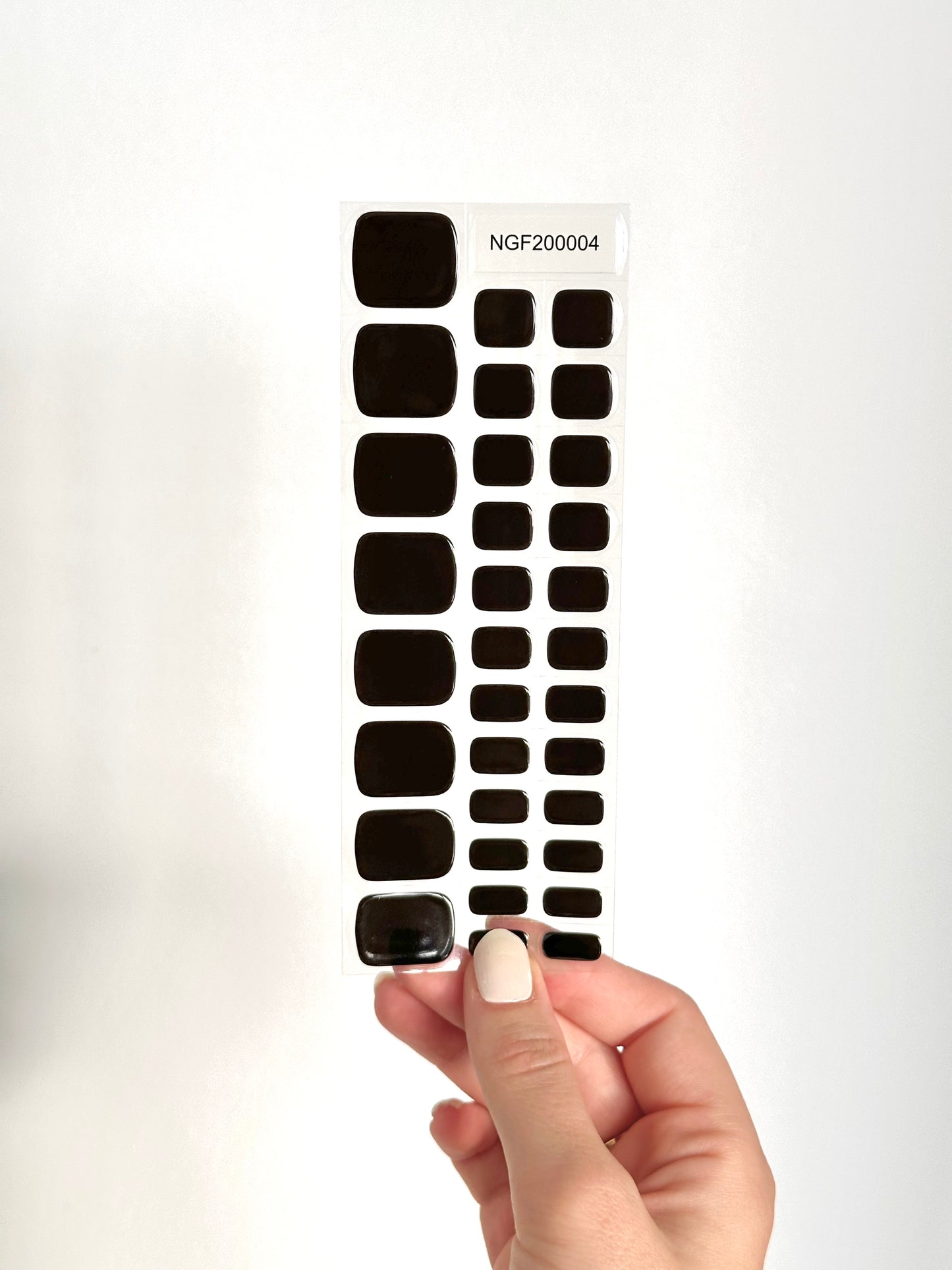 Pediküre Black Gel Nagellackaufkleber