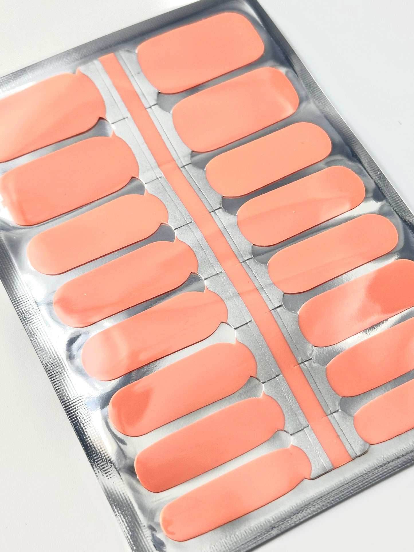 Solid Salmon Nagellack-Wraps
