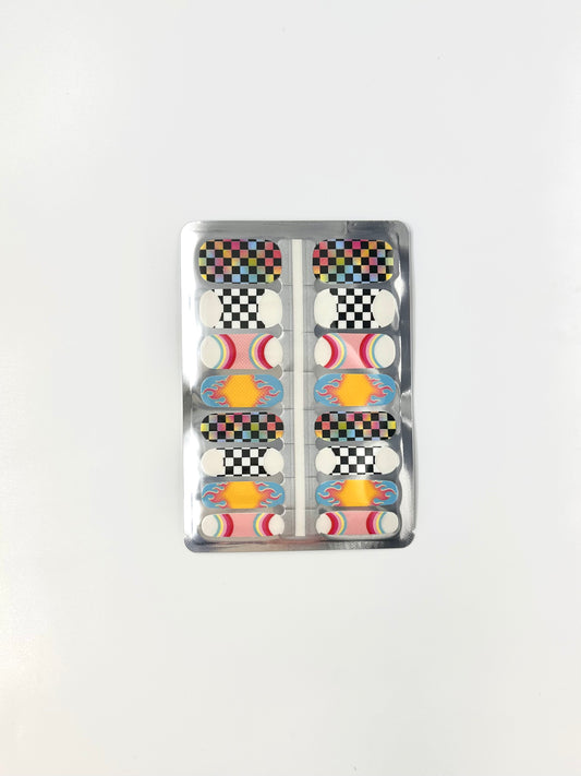 Race Flame Nagel Folien