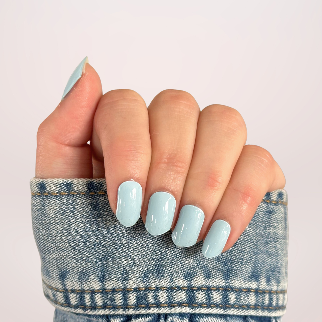 Sky Blue Gel Nail Stickers