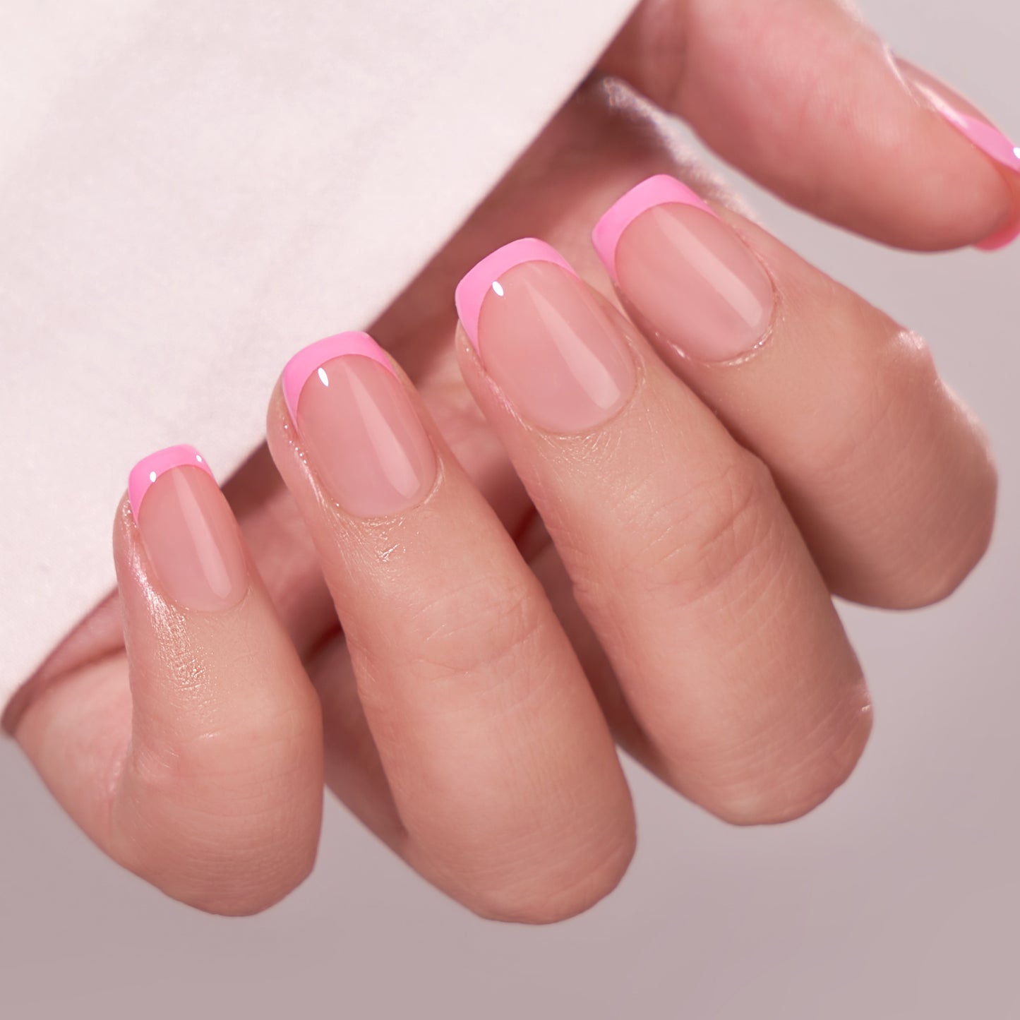 Fresh Pink Tips Press-Ons