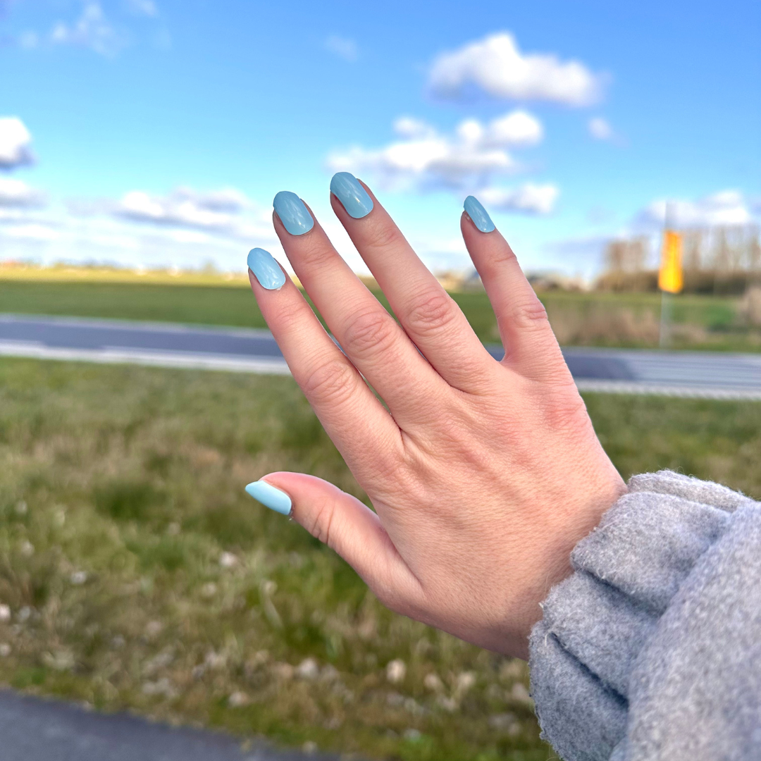 Sky Blue Gel Nail Stickers