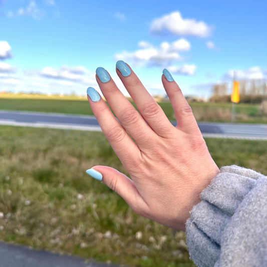 Sky Blue Gel Nail Stickers