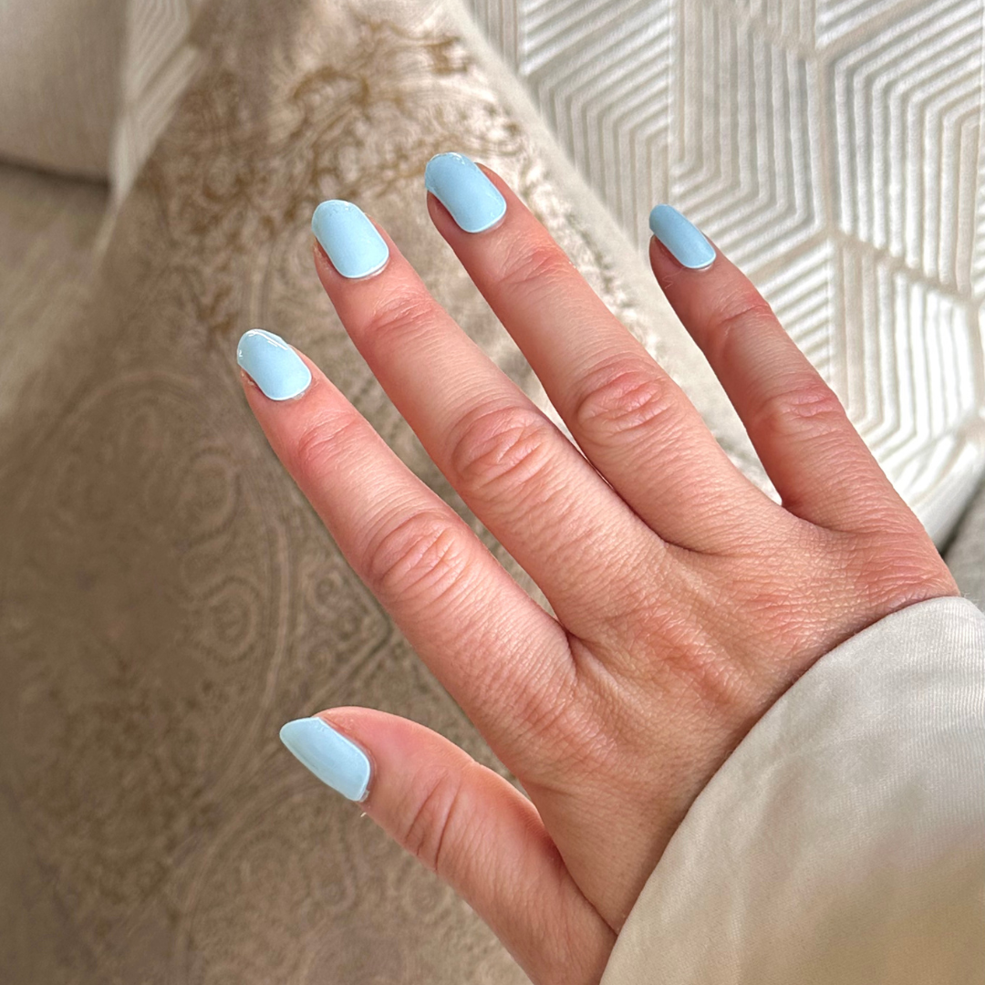 Sky Blue Gel Nail Stickers