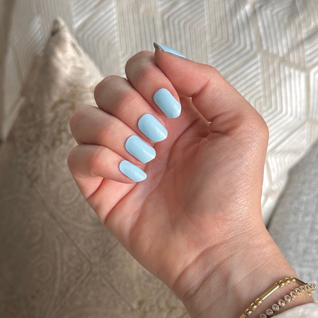 Sky Blue Gel Nail Stickers