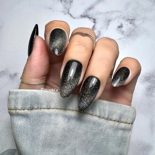 Black Cat Eye Gel Nail Polish Stickers
