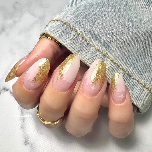 Natural Gold Gel Nail Stickers