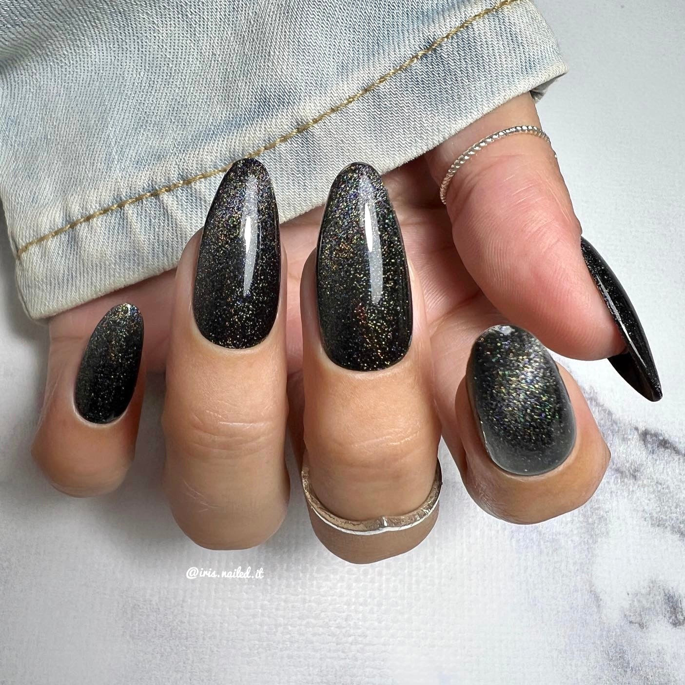 Black Cat Eye Gel Nail Polish Stickers