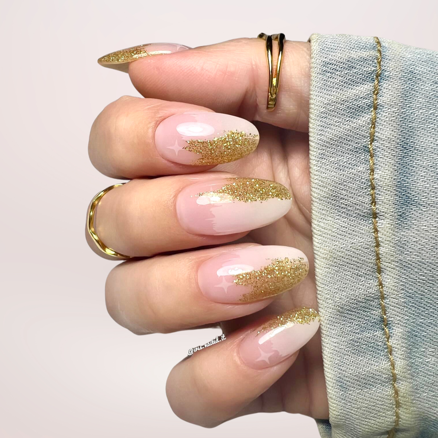 Natural Gold Gel-Nagelsticker