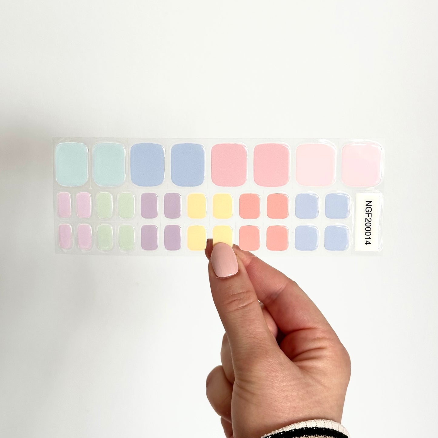 Pediküre Pastell Regenbogen Gel-Nagelsticker