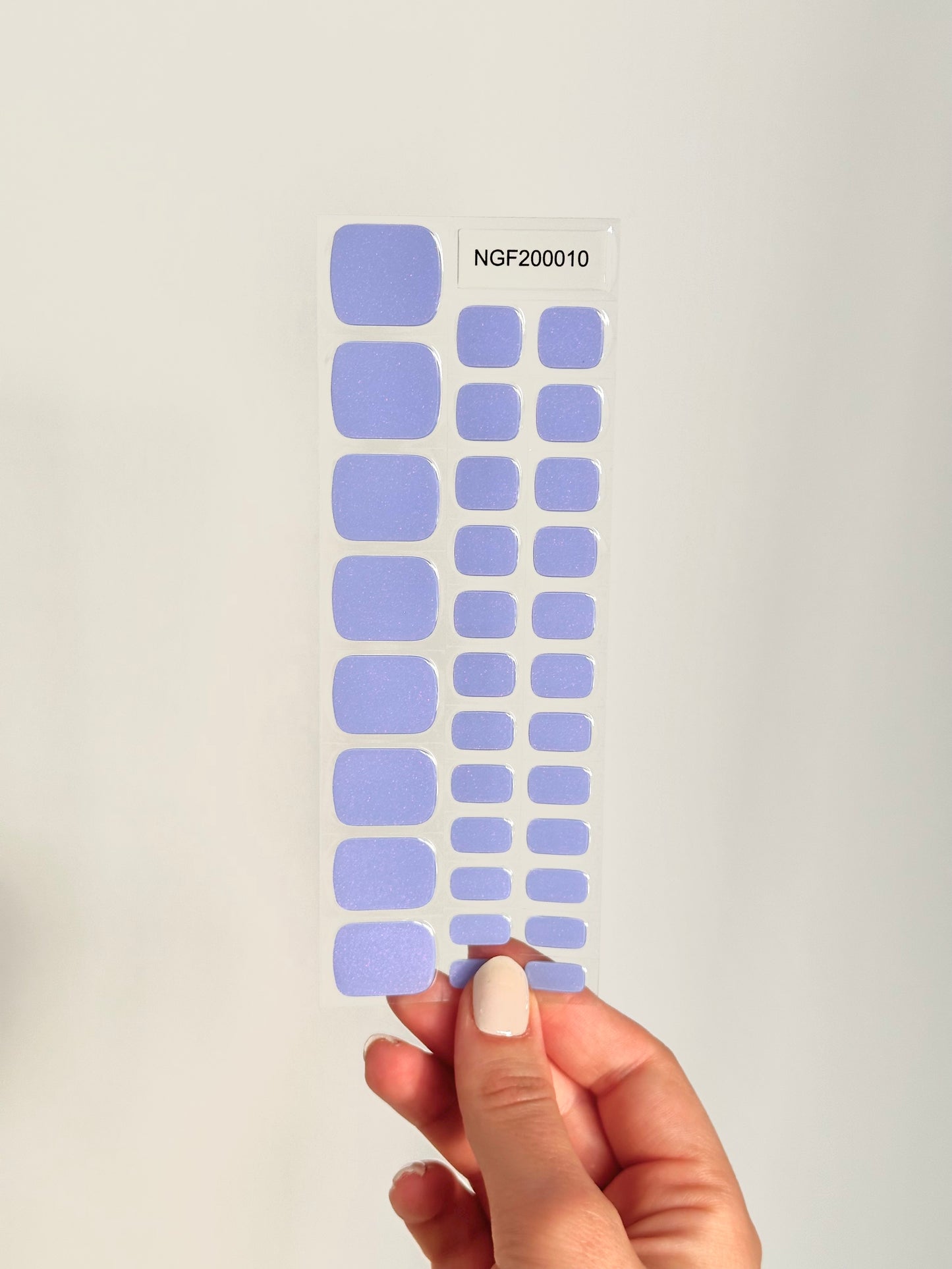 Pedicure Periwinkle Gel Nail Stickers
