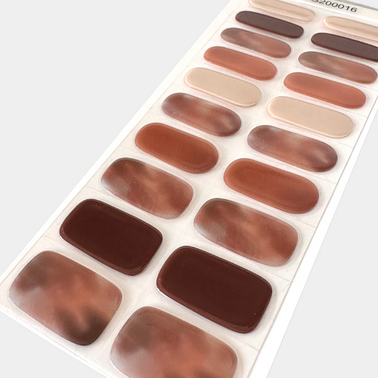 Bronze Marble Gel Nail Stickers