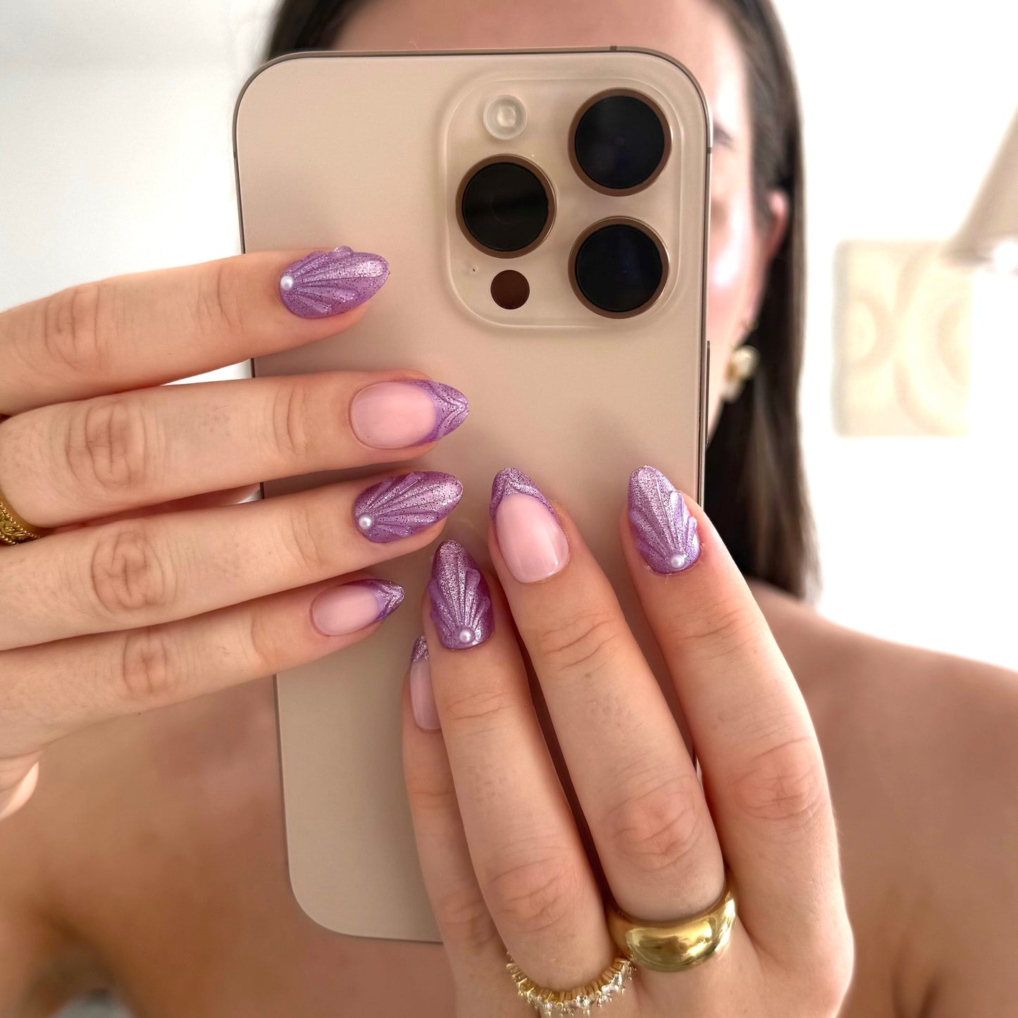 Fairytale press-ons op de nagels. 