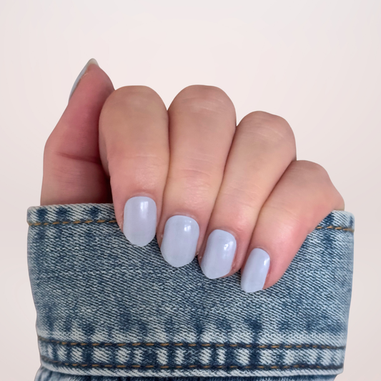 Cool Breeze gellakstickers lichtgrijs – minimalistische gel nagel stickers manicure
