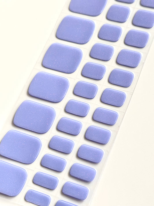 Lila paarse (periwinkle) gellakstickers voor je teennagels